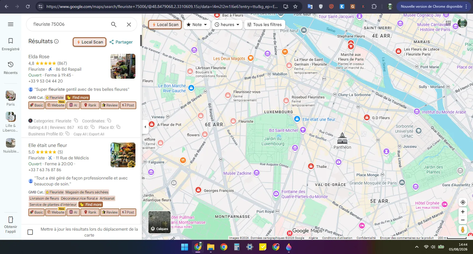 Fiche Google Maps Après