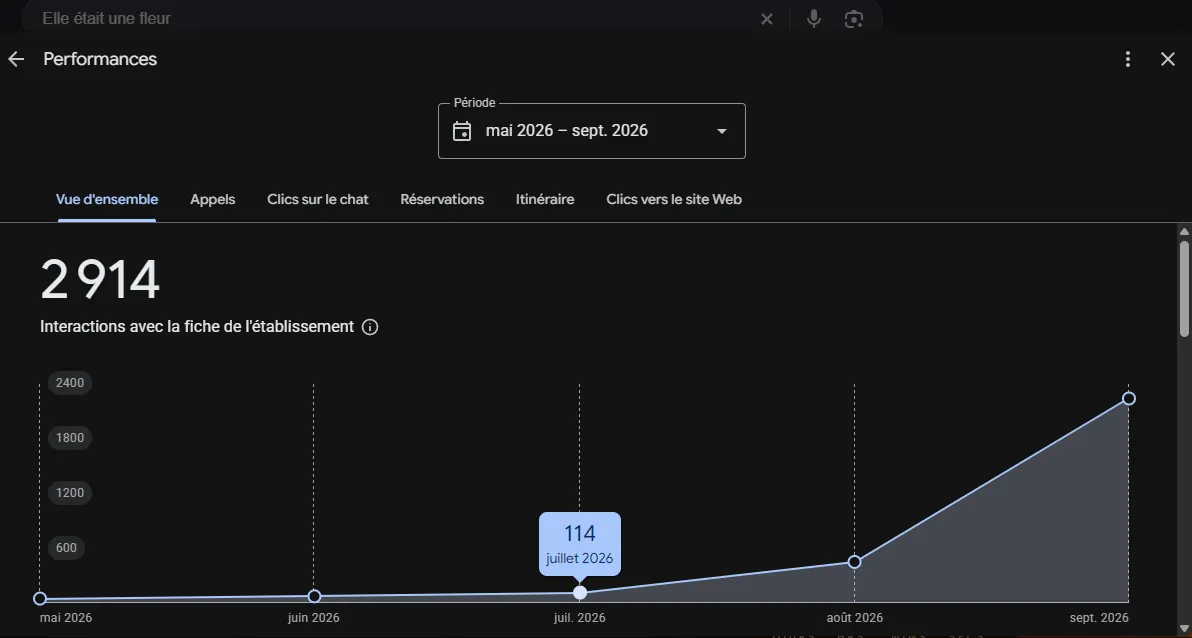 Statistiques Google Juillet